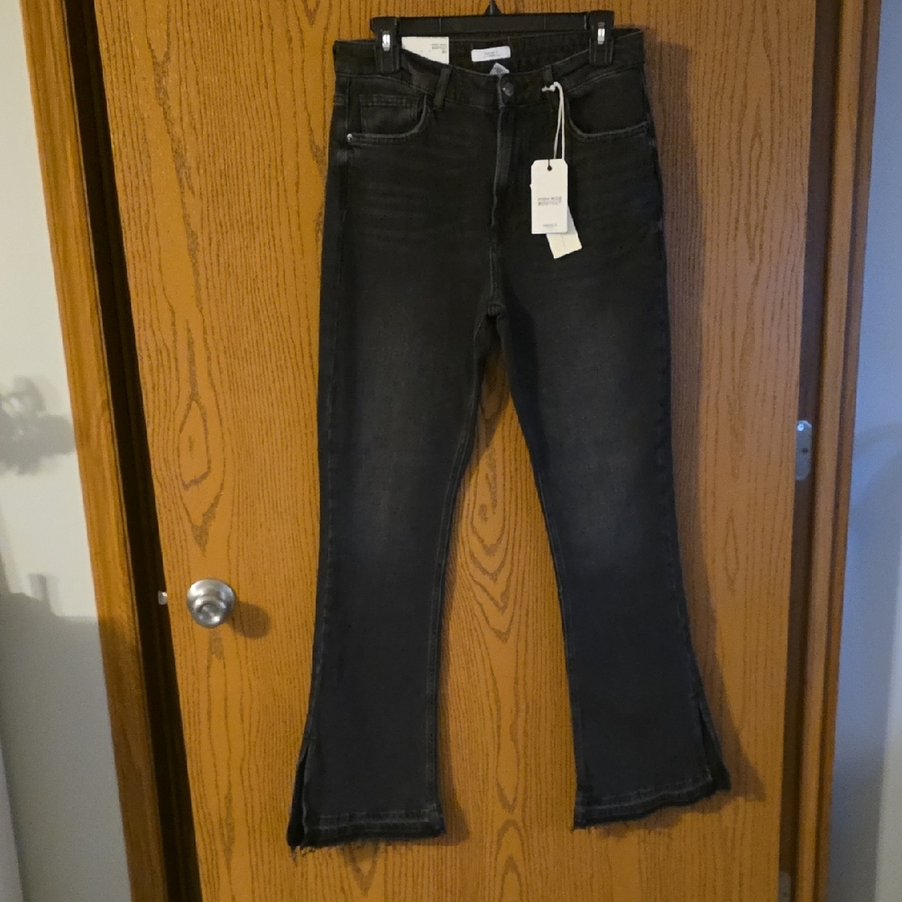 Forever 21 Dark Black High Rise Bootcut Jeans
